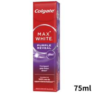 コルゲート 歯磨き粉 マックスホワイト パープルリヴィール Colgate Toothpaste Max White Purple Reveal 75 ml ホワイトニング 紫歯磨き粉 歯の黄ばみ 補色効果 カラーサイエンス ステインケア 口臭予防 海外 フッ素配合