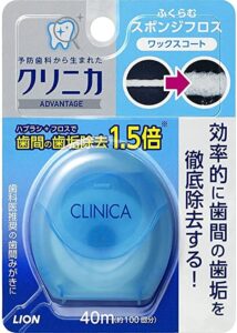 ライオン クリニカ スポンジフロス 40M 予防歯科 歯肉に優しく 歯垢を効果的に