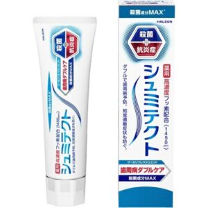 薬用シュミテクト 歯周病ダブルケア クールリフレッシュミント〈1450ppm〉 90g ＊医薬部外品 ヘイリオン/ダブルで歯周病予防/知覚過敏症状も防ぐ/効能・効果::歯がしみるのを防ぐ/歯肉炎・歯周炎予防/ムシ歯の発生及び進行予防/口臭防止/歯を白く/口中を浄化/口中を爽快に