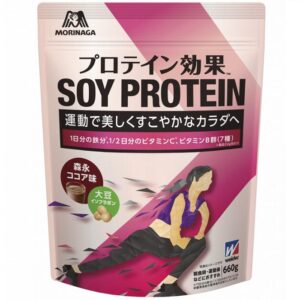 ウイダー プロテイン効果 森永ココア味 大豆イソフラボン 660g ＊森永製菓/ソイプロテイン15gで理想のボディラインをサポート/女性に嬉しい大豆イソフラボン配合！鉄分とビタミンCで健康的に！朝食や運動後に/ビタミンB群7種！美ボディを目指す女性に！